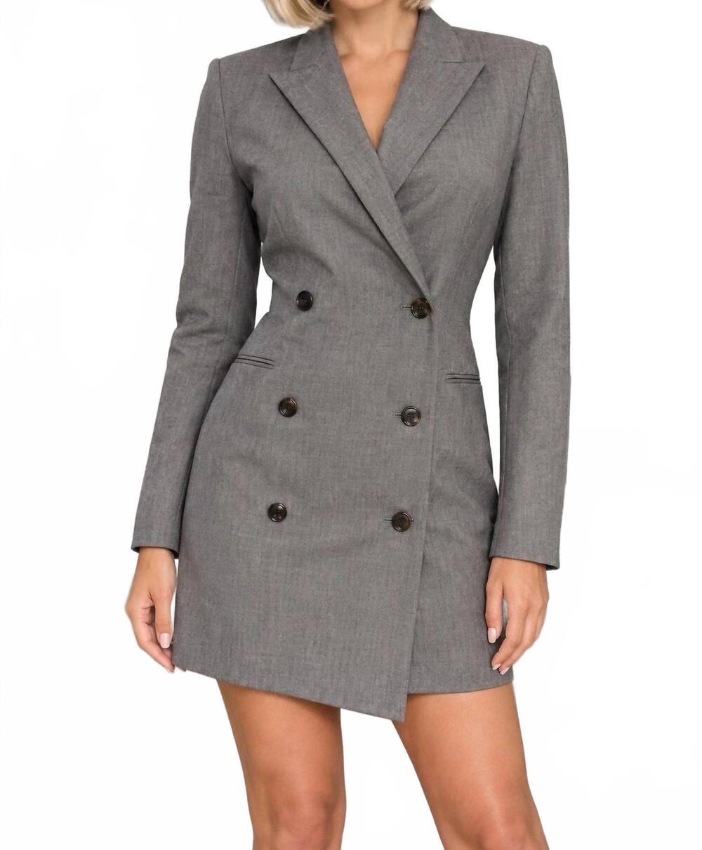 NEW THEORY blazer dress in gray